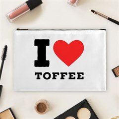 I Love Toffee Cosmetic Bag (large) by ilovewhateva