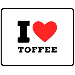 I Love Toffee Fleece Blanket (medium) by ilovewhateva