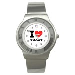 I love toast Stainless Steel Watch Front