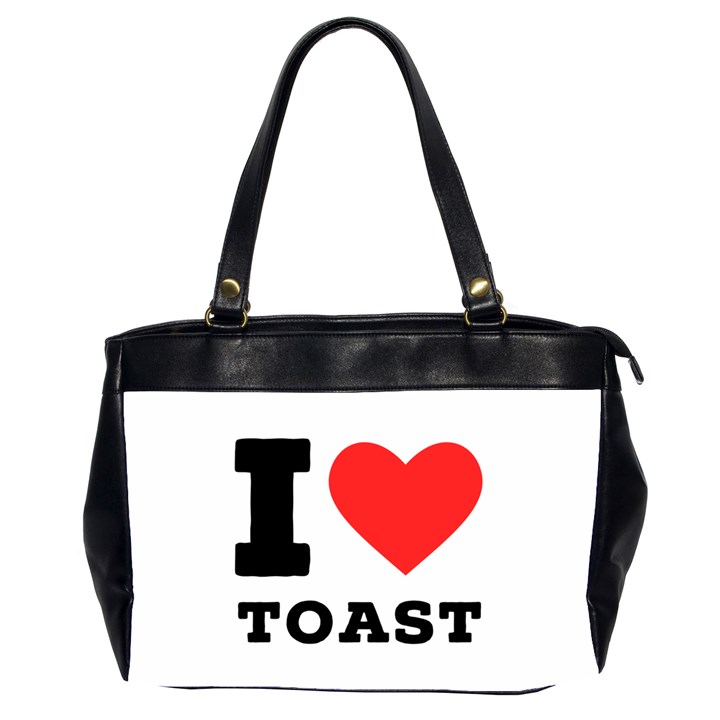 I love toast Oversize Office Handbag (2 Sides)