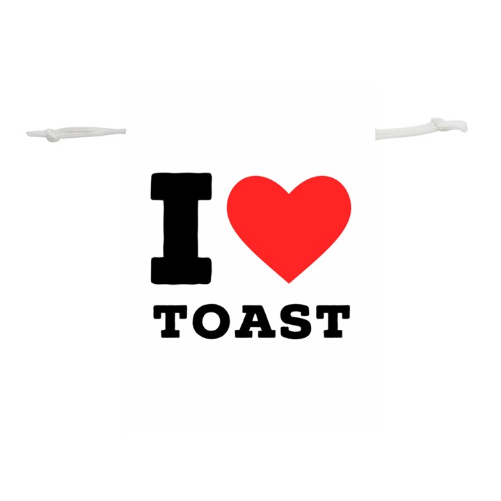 I love toast Lightweight Drawstring Pouch (M)