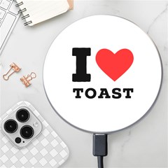 I Love Toast Wireless Fast Charger(white) by ilovewhateva