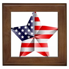 United States Of America Flag Of The United States Independence Day Framed Tile by danenraven