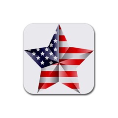 United States Of America Flag Of The United States Independence Day Rubber Coaster (square) by danenraven