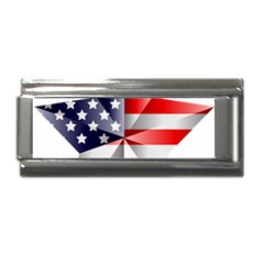 United States Of America Flag Of The United States Independence Day Superlink Italian Charm (9mm) by danenraven