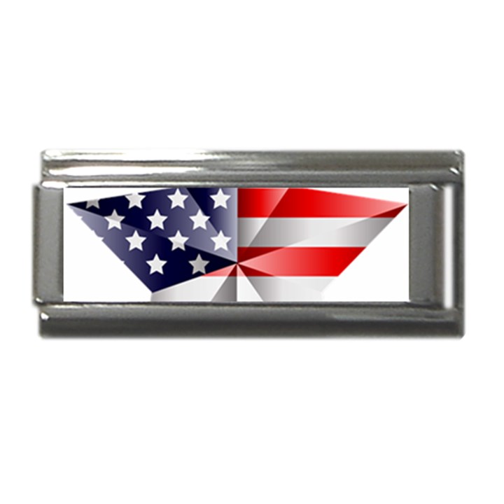 United States Of America Flag Of The United States Independence Day Superlink Italian Charm (9mm)