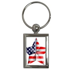 United States Of America Flag Of The United States Independence Day Key Chain (rectangle) by danenraven