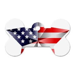 United States Of America Flag Of The United States Independence Day Dog Tag Bone (two Sides) by danenraven