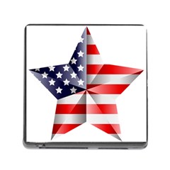 United States Of America Flag Of The United States Independence Day Memory Card Reader (square 5 Slot) by danenraven