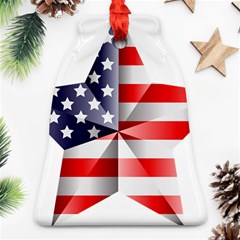 United States Of America Flag Of The United States Independence Day Bell Ornament (two Sides) by danenraven