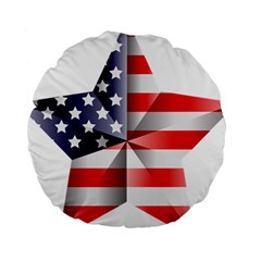 United States Of America Flag Of The United States Independence Day Standard 15  Premium Round Cushions by danenraven