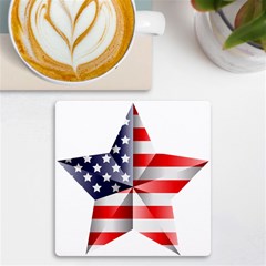 United States Of America Flag Of The United States Independence Day Uv Print Square Tile Coaster  by danenraven