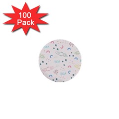 Spaceship Pattern Star 1  Mini Buttons (100 Pack) 