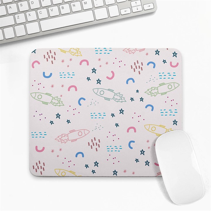 Spaceship Pattern Star Large Mousepad