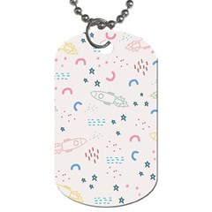 Spaceship Pattern Star Dog Tag (two Sides) by danenraven