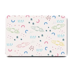 Spaceship Pattern Star Small Doormat by danenraven