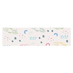 Spaceship Pattern Star Oblong Satin Scarf (16  X 60 ) by danenraven