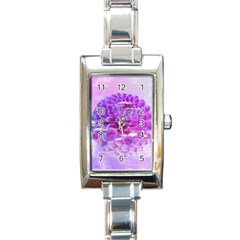 Dahlia Blossom Bloom Dahlias Fall Rectangle Italian Charm Watch by danenraven