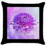 Dahlia Blossom Bloom Dahlias Fall Throw Pillow Case (Black) Front