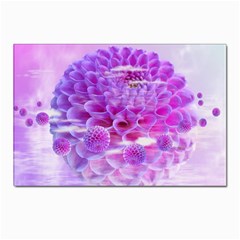 Dahlia Blossom Bloom Dahlias Fall Postcard 4 x 6  (pkg Of 10) by danenraven