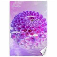 Dahlia Blossom Bloom Dahlias Fall Canvas 12  X 18  by danenraven