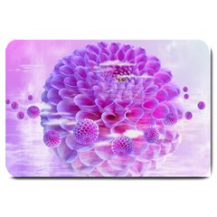 Dahlia Blossom Bloom Dahlias Fall Large Doormat by danenraven