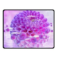 Dahlia Blossom Bloom Dahlias Fall Fleece Blanket (small) by danenraven