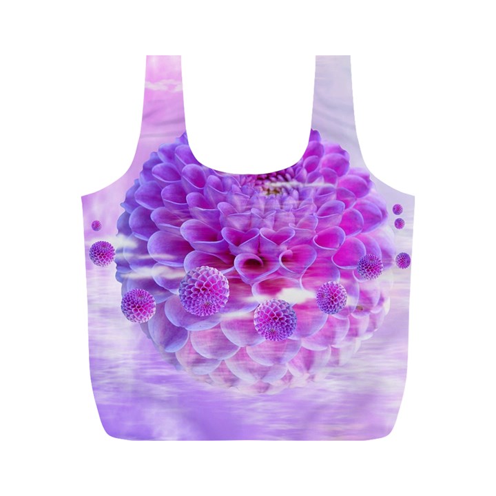 Dahlia Blossom Bloom Dahlias Fall Full Print Recycle Bag (M)