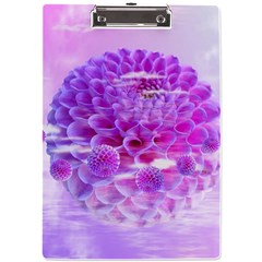 Dahlia Blossom Bloom Dahlias Fall A4 Acrylic Clipboard by danenraven