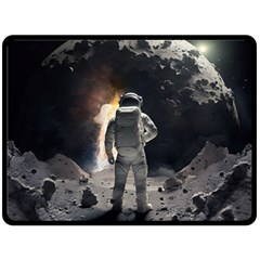 Astronaut Space Walk Fleece Blanket (large) by danenraven