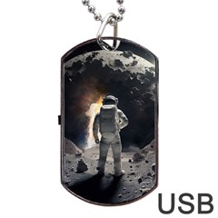 Astronaut Space Walk Dog Tag Usb Flash (two Sides) by danenraven