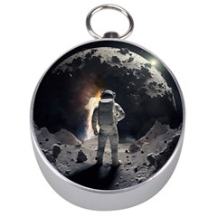 Astronaut Space Walk Silver Compasses by danenraven