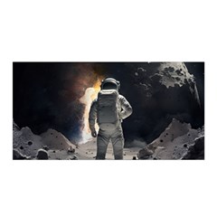 Astronaut Space Walk Satin Wrap 35  X 70  by danenraven