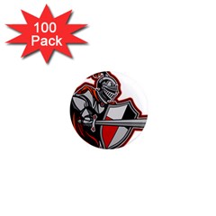 Knight Shield Sword Shield Fictional Character 1  Mini Magnets (100 Pack)  by danenraven