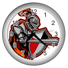 Knight Shield Sword Shield Fictional Character Wall Clock (silver) by danenraven