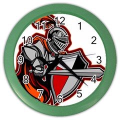 Knight Shield Sword Shield Fictional Character Color Wall Clock by danenraven