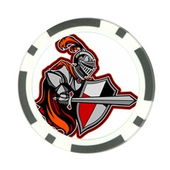 Knight Shield Sword Shield Fictional Character Poker Chip Card Guard by danenraven