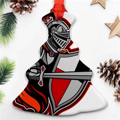 Knight Shield Sword Shield Fictional Character Christmas Tree Ornament (two Sides) by danenraven