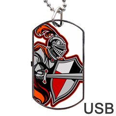 Knight Shield Sword Shield Fictional Character Dog Tag Usb Flash (two Sides) by danenraven