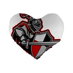 Knight Shield Sword Shield Fictional Character Standard 16  Premium Heart Shape Cushions by danenraven