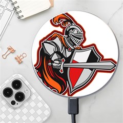 Knight Shield Sword Shield Fictional Character Wireless Fast Charger(white) by danenraven