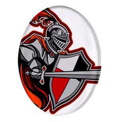 Knight Shield Sword Shield Fictional Character Oval Glass Fridge Magnet (4 Pack) by danenraven