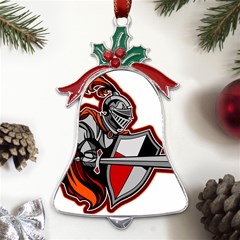 Knight Shield Sword Shield Fictional Character Metal Holly Leaf Bell Ornament by danenraven