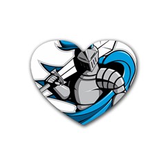 Sword Knight Fictional Character Legionary Warrior Rubber Heart Coaster (4 Pack) by danenraven