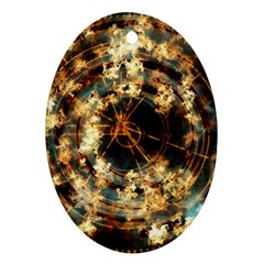 Science Fiction Background Fantasy Oval Ornament (two Sides)