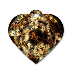 Science Fiction Background Fantasy Dog Tag Heart (two Sides) by danenraven