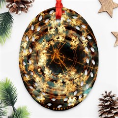 Science Fiction Background Fantasy Ornament (oval Filigree)