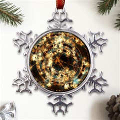 Science Fiction Background Fantasy Metal Large Snowflake Ornament