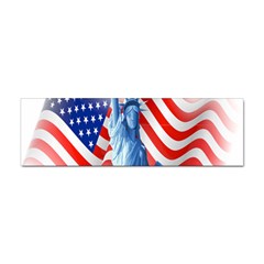 Statue Of Liberty And Usa Flag Art Sticker (bumper) by danenraven