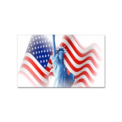 Statue Of Liberty And Usa Flag Art Sticker Rectangular (10 Pack) by danenraven